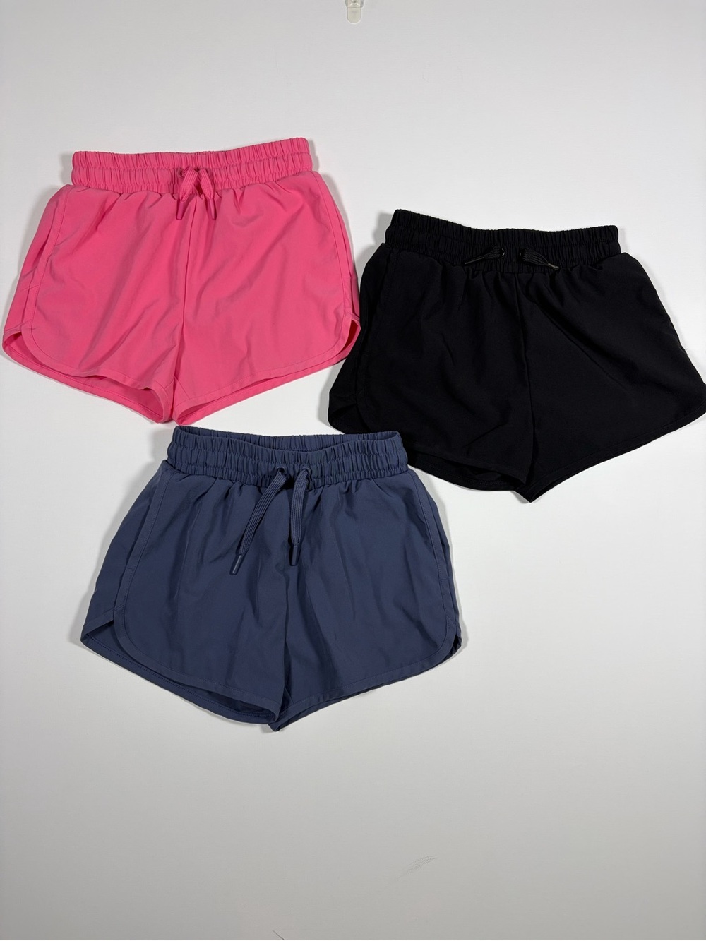 tek gear Kids Active Shorts Trio - Hot Pink, Black, Slate Blue